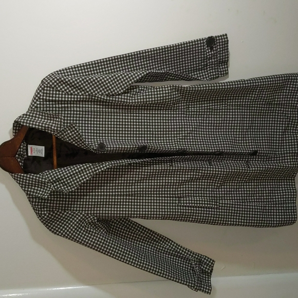 Checkered Pattern long coat - Picture 2 of 8